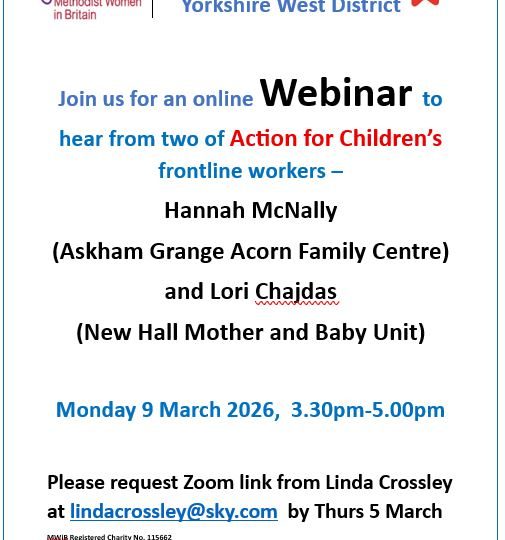 Yorkshire West District online Webinar with Action for Children